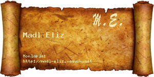 Madl Eliz névjegykártya